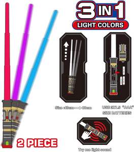 Sable de Luz de Doble Cabeza con Luces Intermitentes, Regalo de Navidad, con 2 Modos de Iluminación, Música, Unisex, Duración de la Batería de 10-12 Horas, Venta al por Mayor - Product Image 5