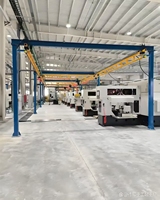 Grue à portique de fabrication chinoise, grue KBK, 4 colonnes fixes, déplacement sur rail avec palan à chaîne