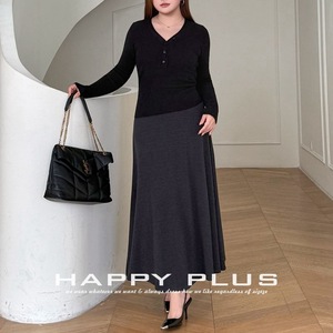 ราล์ฟ เอสเธติกส์กระโปรงมิดิเอวสูงสำหรับผู้หญิง สีพื้น ไซส์พลัส สำหรับฤดูใบไม้ร่วงและฤดูหนาว ทรงเอไลน์ รุ่น N9407 - Product Image 5