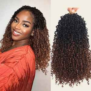 Pre looped Yanky Twist Crochet Hair Bohemian Spring Mini Twist Short Crochet Hair Boho Crochet Trenzas Estilos de cabello Yanky Twist - Product Image 1