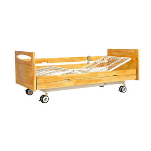 Nueva Llegada, Cama de <span class=keywords><strong>Hospital</strong></span> Manual de Madera con 2 Manivelas, Precios al por Mayor, para Pacientes Paralizados - Product Image 5