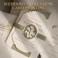 Samtene Hochzeitseinladungskarten mit Goldfolienprägung Luxuriöses Maßgefertigtes Hochzeitspapier-Set