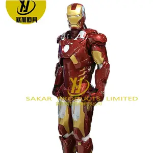 semua superman cocok Suppliers-Setelan Robot Kustom Pria Kostum Besi Hollywood Keren Setelan Cosplay Ironman untuk Dewasa