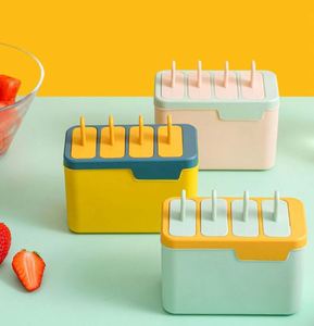 แม่พิมพ์ทำไอศกรีมแบบ DIY 4 ช่อง ทำเองได้ ง่ายต่อการแกะออก ทำจากซิลิโคน เป็นมิตรกับสิ่งแวดล้อม - Product Image 1