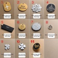 Pendentifs breloques en or 14 carats gravés au laser, polis miroir, accessoires de bijoux DIY, vente directe d'usine