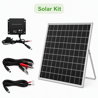 Kit Chargeur Solaire pour Bateau Marin 10W 20W 30W 12V Panneau Monocristallin avec Contrôleur Câble Personnalisé Étanche Plug & Play