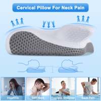 Großhandel Hotel Kissen 1Pc White Cervi cal Kissen Abnehmbare Abdeckung Hals Relax Ergonomie Memory Foam Kissen Anti-Schnarchen