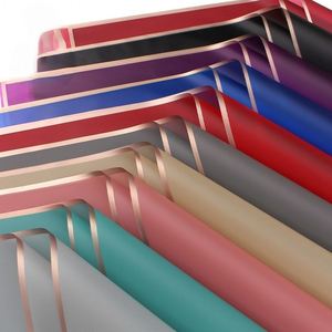 Papel de Regalo Translúcido Impermeable con Borde Dorado SINOWRAP, el Más Vendido, para Envolver Flores y Regalos en Eventos Deportivos - Product Image 1