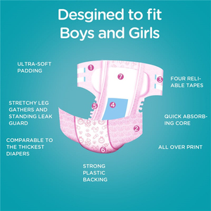 S-XXL personnalisé rose mignon poids élevé bonne qualité taille <span class=keywords><strong>ABDL</strong></span> taille ruban élastique pp couche jetable adulte garçon fill - Product Image 3