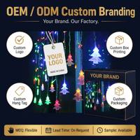 Luces LED de Cortina Directas de Fábrica, 4m, 8 Modos de Iluminación, Luces Coloridas para Ventanas, para Navidad, Bodas, Fiestas, OEM, ODM