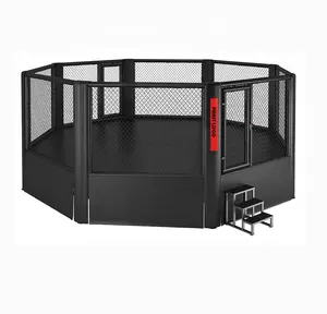 Ring de boxe commercial 5m * 5m MMA Cage UFC Octogone cage équipement de gymnastique