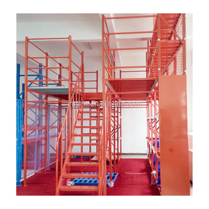 Thiết kế mới đa tầng kệ lưu trữ giá đa Tầng Kệ thép nền tảng tầng lửng truy cập bởi cầu thang kho kệ - Product Image 1