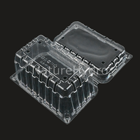 Conteneur d'emballage jetable en plastique RPET pour fruits frais, myrtilles, raisins, emballage en coquille