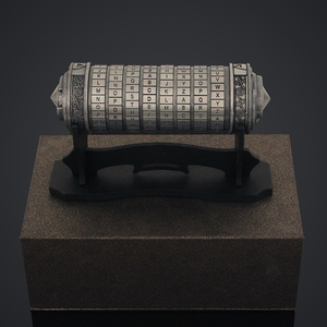 Nouveauté : Serrure à <span class=keywords><strong>code</strong></span> <span class=keywords><strong>Vinci</strong></span> à 8 chiffres, 16 cm, cadeau créatif haut de gamme, ornements en métal, serrure avec emballage cadeau - Product Image 6