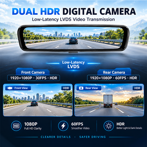 Rétroviseur numérique 9,8 pouces avec <span class=keywords><strong>cam</strong></span>éra embarquée 2K et <span class=keywords><strong>cam</strong></span>éra arrière HDR 1080P 60FPS à faible latence LVDS - Product Image 3