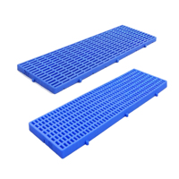 Palette de sol en plastique HUADU écologique, à 4 voies, étanche, simple face, pour entrepôt, charge dynamique de 200 kg pour le transport de marchandises