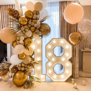 4 फीट बड़े 3 डी एलईडी लाइट अप मेटल मार्की अक्षरों के साथ धातु मार्की अक्षरों की संख्या के साथ धातु मार्की अक्षरों की संख्या - Product Image 2