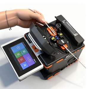 M5 4.3inch màn hình <span class=keywords><strong>fiber</strong></span> optic Fusion splicer 6 động cơ FTTH sợi quang splicer Fusion máy cho mạng sợi - Product Image 1