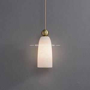 Lustre LED en albâtre, suspension <span class=keywords><strong>de</strong></span> luxe en laiton et marbre, lampe suspendue moderne en <span class=keywords><strong>cascade</strong></span> pour escalier, éclairage personnalisé pour plafond <span class=keywords><strong>de</strong></span> hall d'entrée - Product Image 1