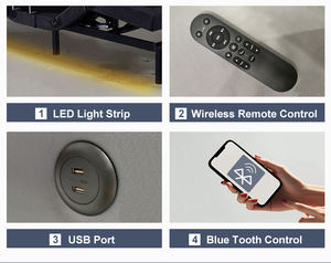 Meilleur mécanisme de lit électrique réglable de taille double de position de gravité zéro de sommeil avec la fonction commandée de dent bleue - Product Image 5