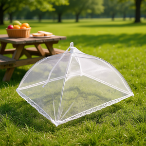 Fly Hood 6 Pack <b>Mesh</b> Food Cover With Lace Edge For Outdoor Picnic Use - Product Image 3