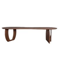 Meubles de salle à manger de style rustique moderne en noyer noir irrégulier-Table à manger en bois massif