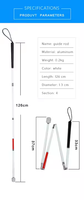 Bâton de marche portable à 4 plis en gros d'usine Design pliable pour les fournitures de thérapie de rééducation aveugle