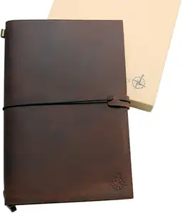 Büyük deri günlük-Grande doldurulabilir Travelers Notebook-yazma, eskiz, Scrapbooks için mükemmel