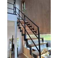 Plaques d'escalier double face en acier inoxydable brossé, pour installation de marches flottantes, supports cachés pour escaliers