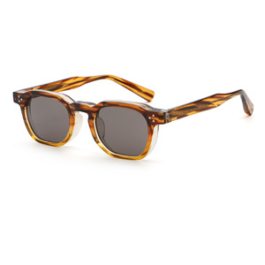 Gafas de Sol Unisex Retro Ligeras con Logotipo Personalizado, Montura Cuadrada Completa de Acrílico y Propionato, Degradado, UV400 - Product Image 6