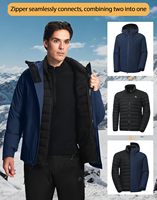 Veste de ski imperméable 3-en-1 pour homme Pioneer Camp, avec doublure matelassée isolante, coupe-vent, manteau d'hiver et imperméable pour activités de plein air
