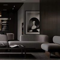 Conception d'intérieur moderne pour appartements hôteliers, dessin CAO de plan 2D, service de rendu 3D d'intérieur