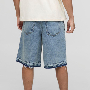 Nouveaux shorts déchirés personnalisés pour hommes, coupe classique décontractée avec cordon de serrage, pour l'été, en promotion à prix abordable - Product Image 4