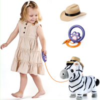 Jouets en peluche électriques pour enfants Tumama, animaux amusants dansants zèbres, poupée jouet avec laisse, contrôle de la marche et de la chant, jouet interactif pour bébé