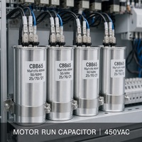 Condensateur de démarrage de moteur AC CBB65 450V 50uF 50/60Hz, condensateur à film auto-réparant pour compresseur de climatiseur, unité HVAC