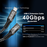 Ultra-Speed USB-C USB 4 Extender Kabel USB C Stecker zu Buchse Kabel Unterstützung 40 Gbit/s Daten übertragung, 240W Schnell ladung 8K 60Hz Video
