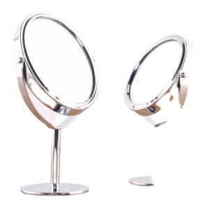 Unionpromo Grossissement 10x Miroir de maquillage simple face en acier inoxydable Forme personnalisée Pieds Miroir debout en métal inoxydable - Product Image 2