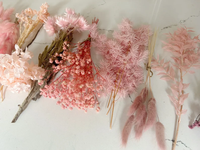 Boîte artisanale de fleurs roses, fleurs séchées DIY pour créer vos propres centres de table, kit artisanal de Noël, mariage bohème