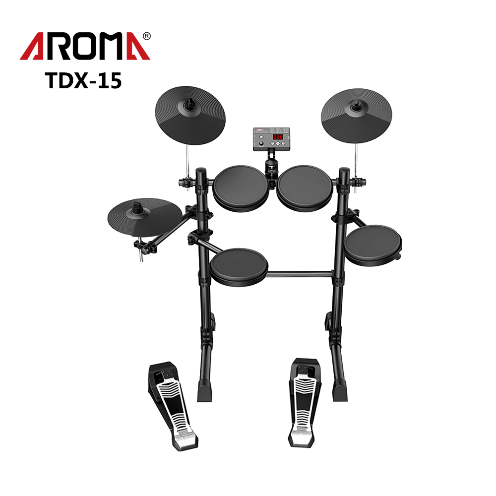 Aroma TDX-15 Electric Drum Kit for Beginners - 50 Kits, Ergonomic 