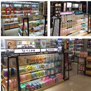 Étagère de présentation de produits de beauté coréens en gros, présentoir de maquillage, étagères de produits de beauté au détail, étagères à cheveux, étagères à cosmétiques avec éclairage - Product Image 6