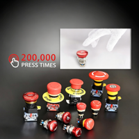 Bouton-poussoir d'arrêt d'urgence en métal 19mm 22mm, à verrouillage 1NO1NC, en acier inoxydable pour panneau de commande de machines et sécurité
