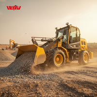 Mini-chargeuse sur pneus diesel chinoise LEIYU CE 4x4 pour travaux routiers et de construction