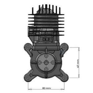 Mesin Bensin/Pertamax DLE 55cc Silinder Tunggal 2-Tak Original DLE55 untuk Pesawat RC 55CC Model Pesawat RC ZLD - Product Image 4