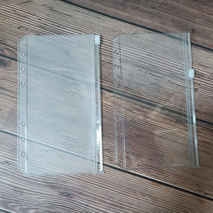 Pochettes transparentes en PVC givré A5 A6 A7, durables et flexibles, à 6 trous, avec fermeture éclair, pour classeur de budget - Product Image 6