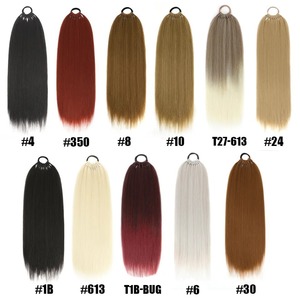 Extensiones de Cola de Caballo de Cabello Sintético Liso de 24 Pulgadas al por Mayor, <span class=keywords><strong>Trenzas</strong></span> Falsas de Seda de Alta Temperatura, Naturalmente Esponjosas - Product Image 6