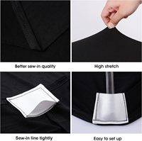 Couverture de table extensible rectangulaire de 6 pieds avec impression de logo personnalisé nappe publicitaire personnalisée