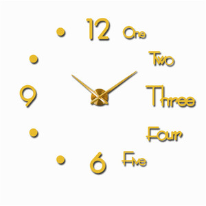 นาฬิกาติดผนังอะคริลิคนาฬิกาแขวนผนังกระจกผนังบ้านผนังพื้นหลังห้องนั่งเล่นนาฬิกาตัวเลขเรืองแสง - Product Image 4