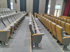 Commercial Furniture Durable Fabric The Red Auditorium Seat Folding Classical Theater Church Seating