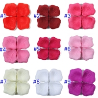 Pétales de roses artificielles en soie, pièces, fausses pétales colorés, pour décoration de fête de mariage, de maison, vente en gros