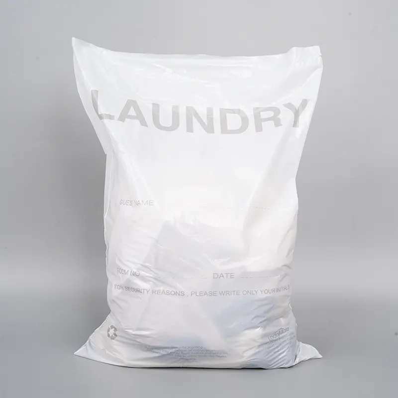 Özel otel kullanımı çamaşır torbası logo biyobozunur İpli paketleme çantası